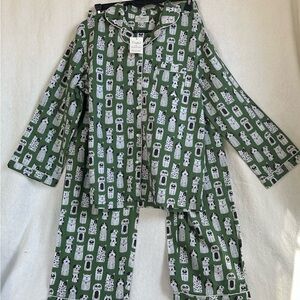 Mahogany Kooky Dogs Pajama Set- Size Large. 100% Cotton. NWT